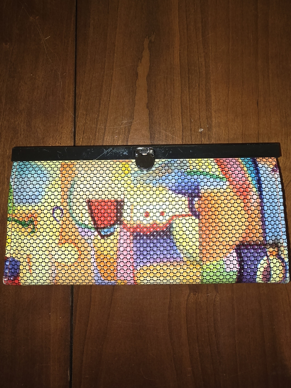 Colorful Abstract Mosaic Wallet, Excellent Condition